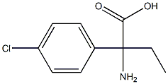 2-amino-2-(4-chlorophenyl)butanoic acid 化学構造式