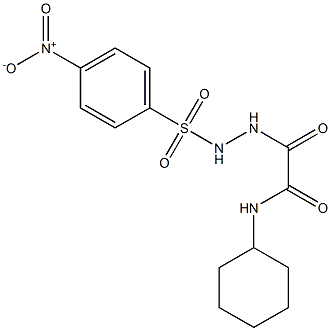 N-cyclohexyl-2-[2-({4-nitrophenyl}sulfonyl)hydrazino]-2-oxoacetamide,491616-23-0,结构式