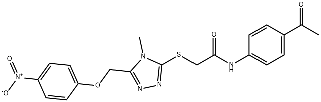 N-(4-acetylphenyl)-2-{[5-({4-nitrophenoxy}methyl)-4-methyl-4H-1,2,4-triazol-3-yl]sulfanyl}acetamide|