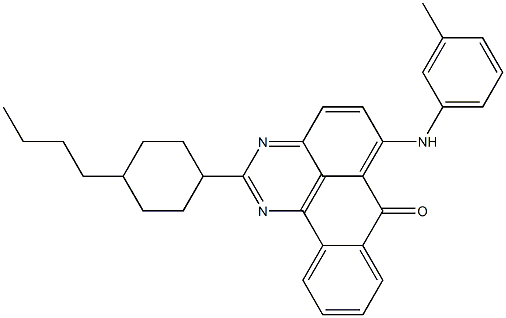 2-(4-butylcyclohexyl)-6-(3-toluidino)-7H-benzo[e]perimidin-7-one Struktur