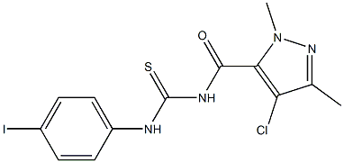 N-[(4-chloro-1,3-dimethyl-1H-pyrazol-5-yl)carbonyl]-N'-(4-iodophenyl)thiourea 结构式