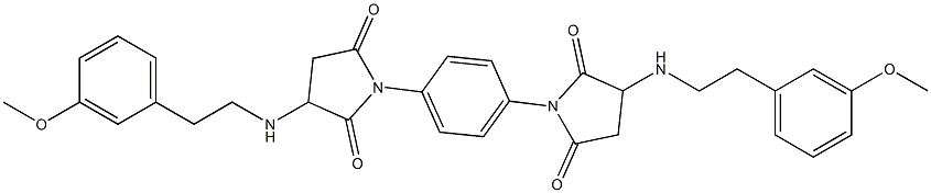 3-{[2-(3-methoxyphenyl)ethyl]amino}-1-[4-(3-{[2-(3-methoxyphenyl)ethyl]amino}-2,5-dioxo-1-pyrrolidinyl)phenyl]-2,5-pyrrolidinedione,494853-60-0,结构式