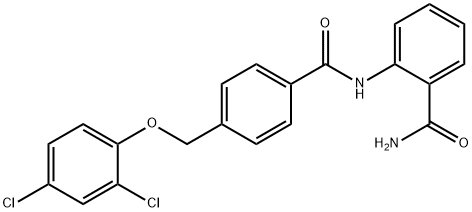 2-({4-[(2,4-dichlorophenoxy)methyl]benzoyl}amino)benzamide Struktur