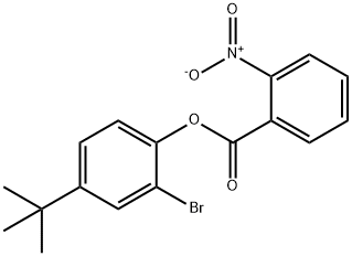 2-bromo-4-(tert-butyl)phenyl 2-nitrobenzoate Structure