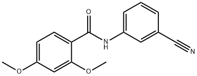 N-(3-cyanophenyl)-2,4-dimethoxybenzamide 结构式