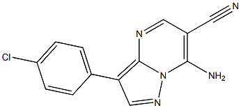 7-amino-3-(4-chlorophenyl)pyrazolo[1,5-a]pyrimidine-6-carbonitrile Structure