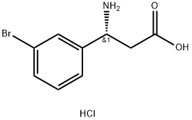 (R)-3-AMINO-3-(3-BROMO-PHENYL)-PROPIONIC ACID HYDROCHLORIDE Structure