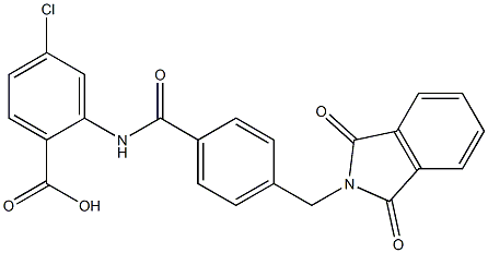 4-chloro-2-({4-[(1,3-dioxo-1,3-dihydro-2H-isoindol-2-yl)methyl]benzoyl}amino)benzoic acid|