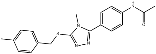 500266-25-1 N-(4-{4-methyl-5-[(4-methylbenzyl)sulfanyl]-4H-1,2,4-triazol-3-yl}phenyl)acetamide