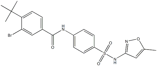 3-bromo-4-(tert-butyl)-N-(4-{[(5-methyl-3-isoxazolyl)amino]sulfonyl}phenyl)benzamide|