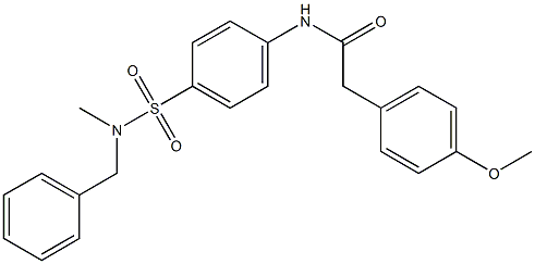 N-(4-{[benzyl(methyl)amino]sulfonyl}phenyl)-2-(4-methoxyphenyl)acetamide Structure