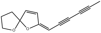 1,6-Dioxaspiro[4.4]non-3-ene, 2-(2,4-hexadiyn-1-ylidene)-, (2E)- Struktur