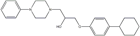1-(4-cyclohexylphenoxy)-3-(4-phenylpiperazin-1-yl)propan-2-ol Struktur