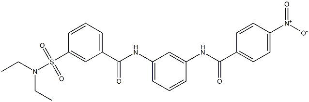 3-[(diethylamino)sulfonyl]-N-[3-({4-nitrobenzoyl}amino)phenyl]benzamide|