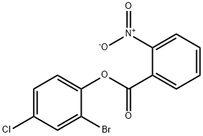 2-bromo-4-chlorophenyl 2-nitrobenzoate Structure