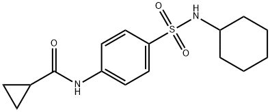 N-{4-[(cyclohexylamino)sulfonyl]phenyl}cyclopropanecarboxamide Structure