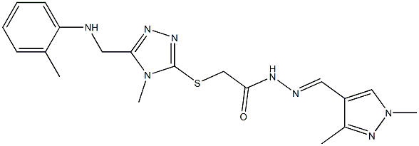 514854-91-2 N'-[(1,3-dimethyl-1H-pyrazol-4-yl)methylene]-2-{[4-methyl-5-(2-toluidinomethyl)-4H-1,2,4-triazol-3-yl]sulfanyl}acetohydrazide