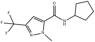 N-cyclopentyl-1-methyl-3-(trifluoromethyl)-1H-pyrazole-5-carboxamide,515831-44-4,结构式