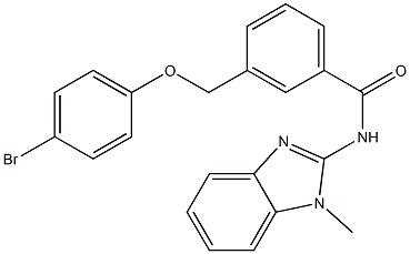 3-[(4-bromophenoxy)methyl]-N-(1-methyl-1H-benzimidazol-2-yl)benzamide Structure