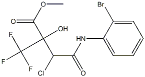 methyl 4-(2-bromoanilino)-3-chloro-2-hydroxy-4-oxo-2-(trifluoromethyl)butanoate Struktur