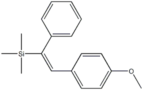 [2-(4-methoxyphenyl)-1-phenyl-ethenyl]-trimethyl-silane Struktur