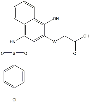 [(4-{[(4-chlorophenyl)sulfonyl]amino}-1-hydroxy-2-naphthyl)sulfanyl]acetic acid Structure