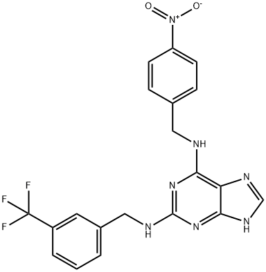 N6-[(4-nitrophenyl)methyl]-N2-[[3-(trifluoromethyl)phenyl]methyl]-1H-Purine-2,6-diamine