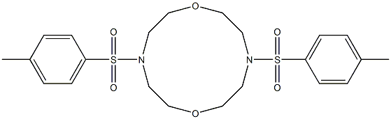 4,10-bis[(4-methylphenyl)sulfonyl]-1,7-dioxa-4,10-diazacyclododecane Struktur