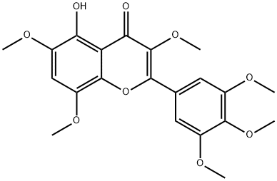 4H-1-Benzopyran-4-one, 5-hydroxy-3,6,8-trimethoxy-2-(3,4,5-trimethoxyphenyl)- Structure