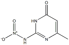 6-methyl-2-(nitroamino)-3,4-dihydropyrimidin-4-one Struktur