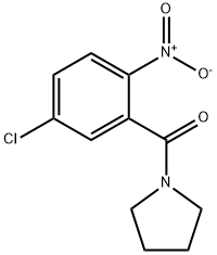 1-(5-chloro-2-nitrobenzoyl)pyrrolidine 化学構造式