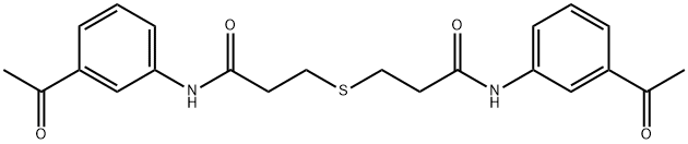 3-{[3-(3-acetylanilino)-3-oxopropyl]sulfanyl}-N-(3-acetylphenyl)propanamide Struktur