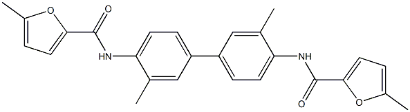 N-{3,3'-dimethyl-4'-[(5-methyl-2-furoyl)amino][1,1'-biphenyl]-4-yl}-5-methyl-2-furamide Structure