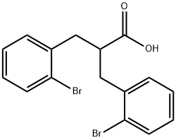 a-(2-Bromobenzyl)-2-bromobenzenepropanoic acid Struktur