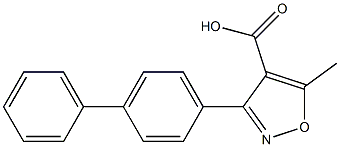 3-(4-联苯基)-5-甲基异噁唑-4-甲酸 结构式