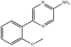 2-Amino-5-(2-methoxyphenyl)pyrazine 化学構造式