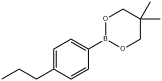 2-(4-propylphenyl)-5,5-dimethyl[1,3,2]dioxaborinane, 574755-16-1, 结构式