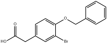 4-(Benzyloxy)-3-bromophenylacetic Acid Struktur