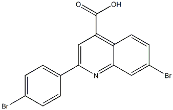 7-bromo-2-(4-bromophenyl)quinoline-4-carboxylic acid Struktur
