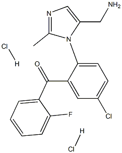 Methanone, [2-[5-(aminomethyl)-2-methyl-1H-imidazol-1-yl]-5-chlorophenyl](2-fluorophenyl)-, dihydrochloride Struktur