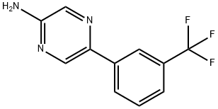 2-Amino-5-(3-trifluoromethylphenyl)pyrazine Structure