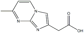 (7-Methylimidazo[1,2-a]pyrimidin-2-yl)acetic acid 化学構造式