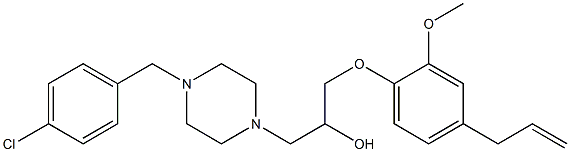 1-(4-allyl-2-methoxyphenoxy)-3-[4-(4-chlorobenzyl)-1-piperazinyl]-2-propanol Structure