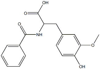 2-Benzoylamino-3-(4-hydroxy-3-methoxyphenyl)propionic acid Structure