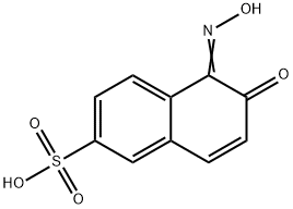 2-Naphthalenesulfonic acid, 5,6-dihydro-5-(hydroxyimino)-6-oxo-,6345-59-1,结构式