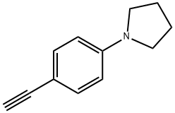 1-(4-乙炔基苯基)吡咯烷, 635323-45-4, 结构式