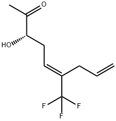 3-羟基-6-三氟甲基-(3S,5E)-5,8-壬二烯-2-酮,637003-66-8,结构式