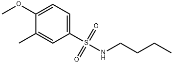 N-butyl-4-methoxy-3-methylbenzenesulfonamide 化学構造式