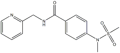 4-[methyl(methylsulfonyl)amino]-N-(2-pyridinylmethyl)benzamide,643002-96-4,结构式