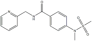 4-[methyl(methylsulfonyl)amino]-N-(2-pyridinylmethyl)benzamide Structure